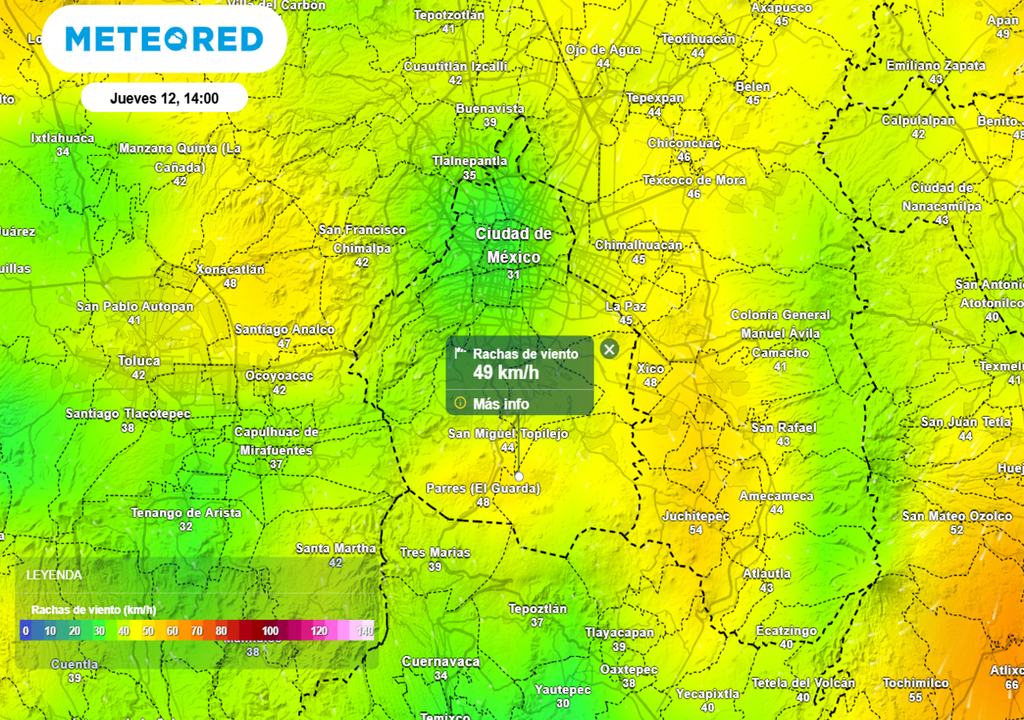 En la semana habrá fuertes rachas de viento durante la tarde, esta variable ayudará a dispersar los contaminantes.
