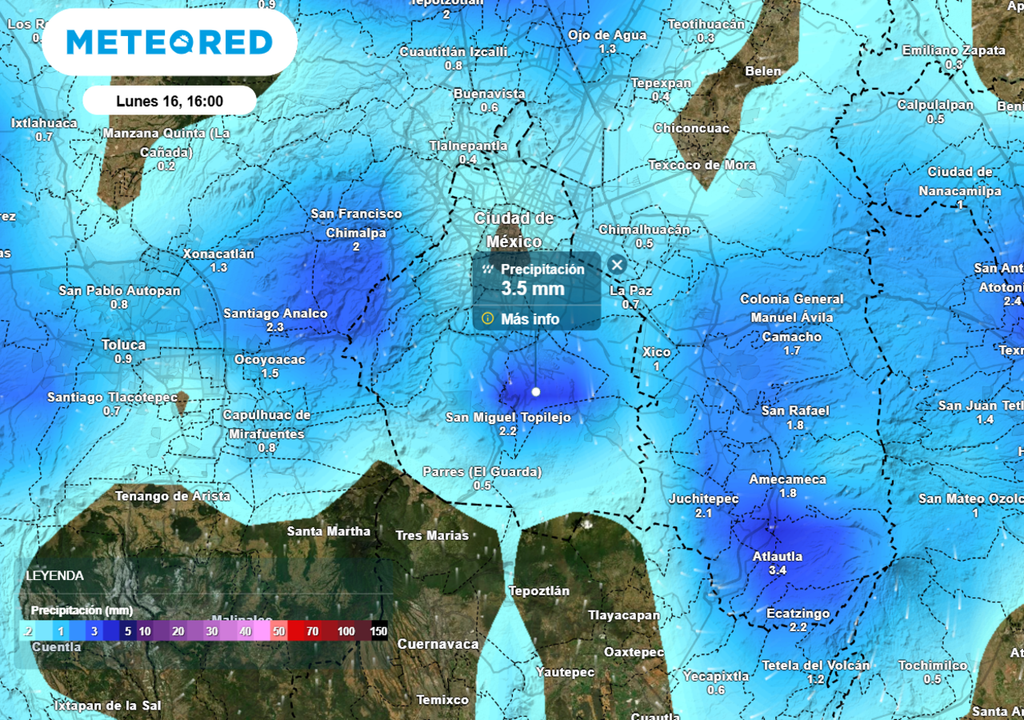 Lunes y martes habrá lluvia e incluso posibilidad de tormentas eléctricas, estas condiciones ayudarán a mantener bajos los niveles de contaminación.