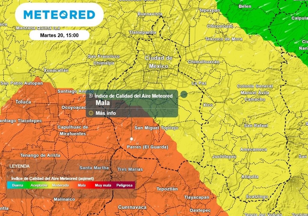 ozono Esta semana la mala calidad del aire afectará el sur de la capital, sobre todo en la porción más montañosa. El contaminante principal será el ozono.