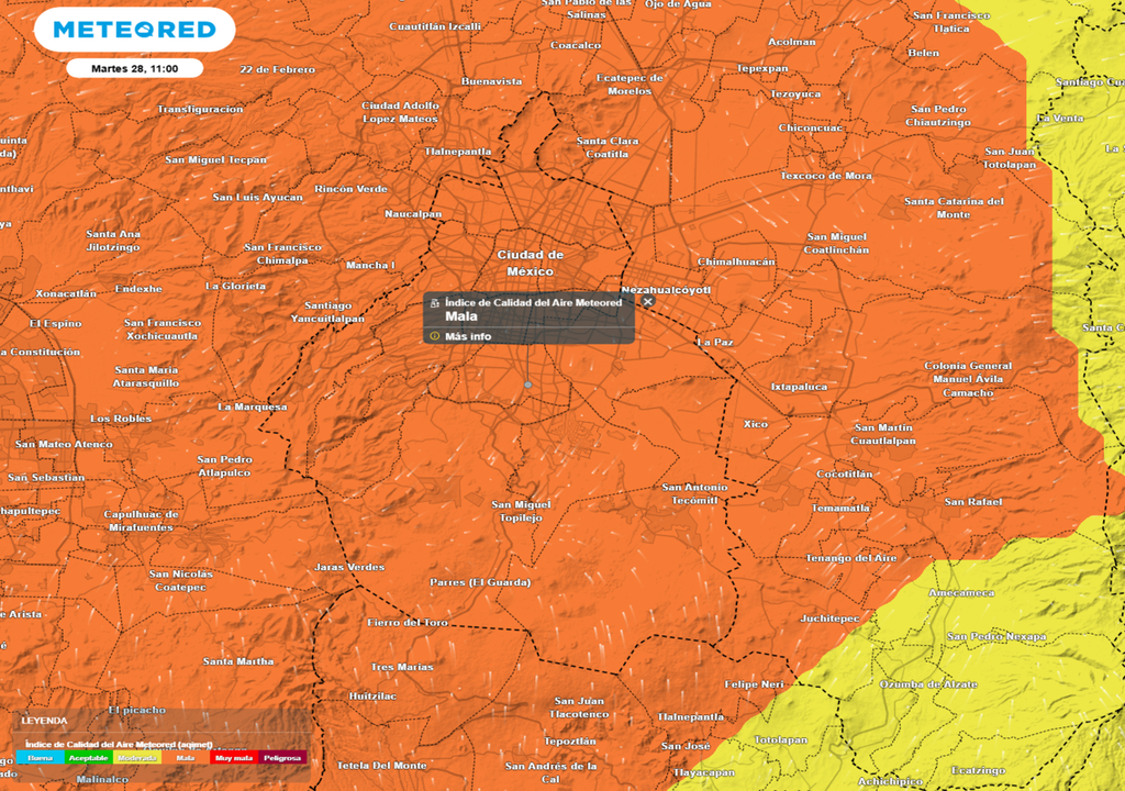 Recuerda que los altos niveles de ozono provoca irritación de los ojos y la garganta. Evita hacer ejercicio al aire libre en los próximos días.