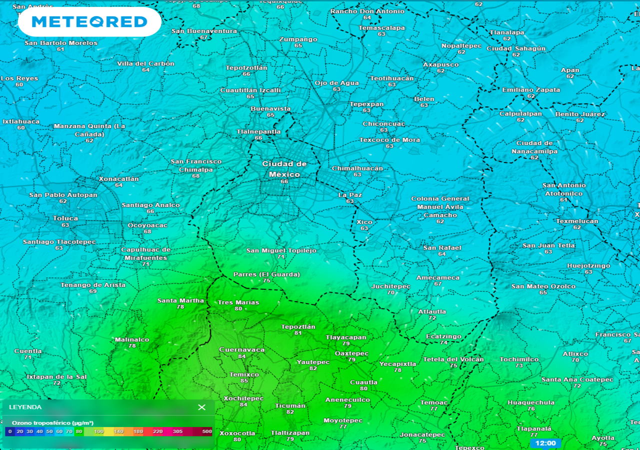 La calidad del aire, sobre la concentración de ozono variará a lo largo de la semana, a inico de semana la concentración será baja pero a mediados se incrementará.