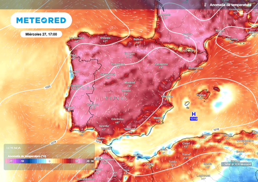 Calor an&oacute;malo en Espa&ntilde;a al menos 5 d&iacute;as m&aacute;s: el &Iacute;ndice de Predicci&oacute;n de Extremos (EFI) lo deja claro