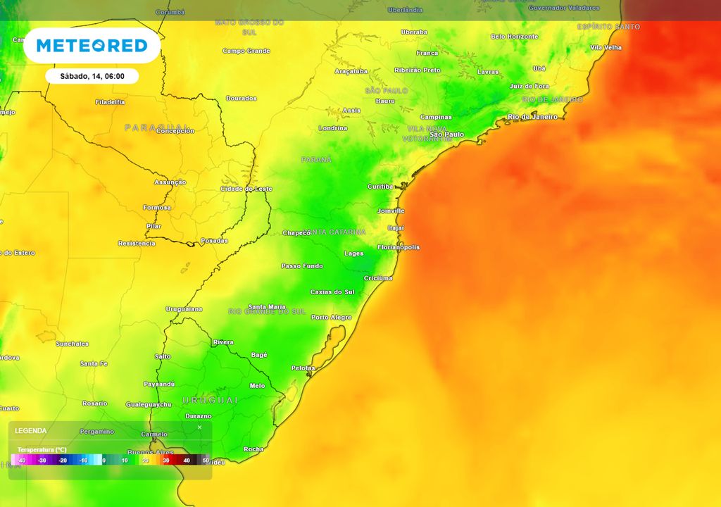 Previsão de temperaturas mínimas no sábado mostra que as madrugadas e manhãs podem continuar frias durante este final de semana, mesmo com as temperaturas de tarde chegando a 40°C.