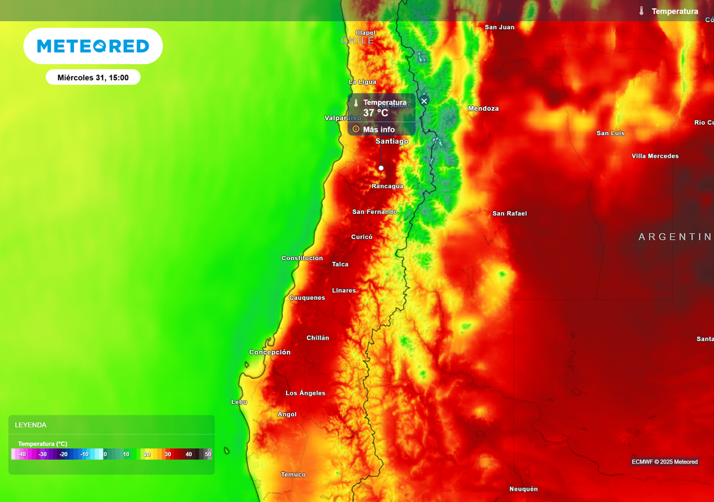 mapa de temperatura.