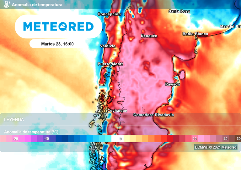 Calor extremo en la Patagonia