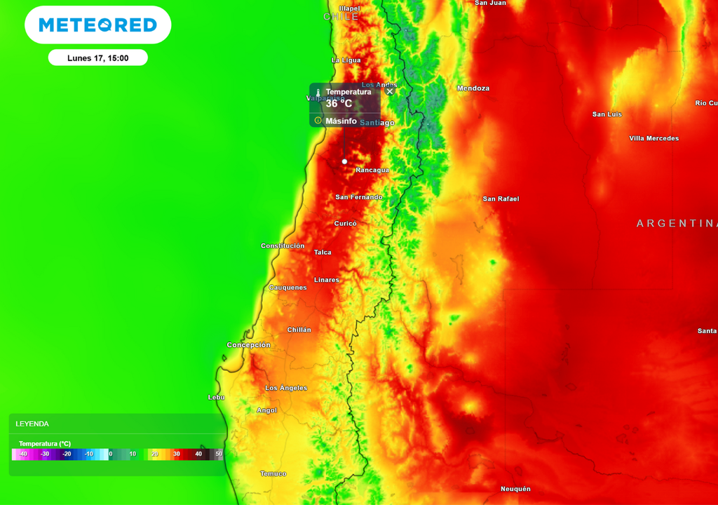mapa de temperatura.
