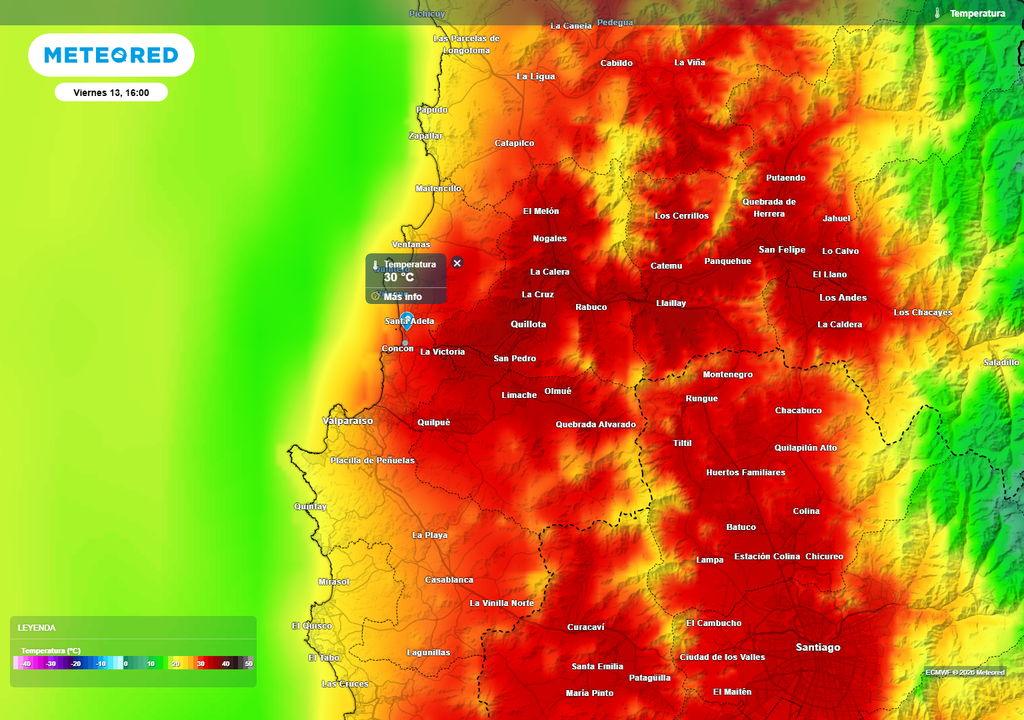 El sector costero sufrirá también con el calor extremo este viernes 13 de febrero.