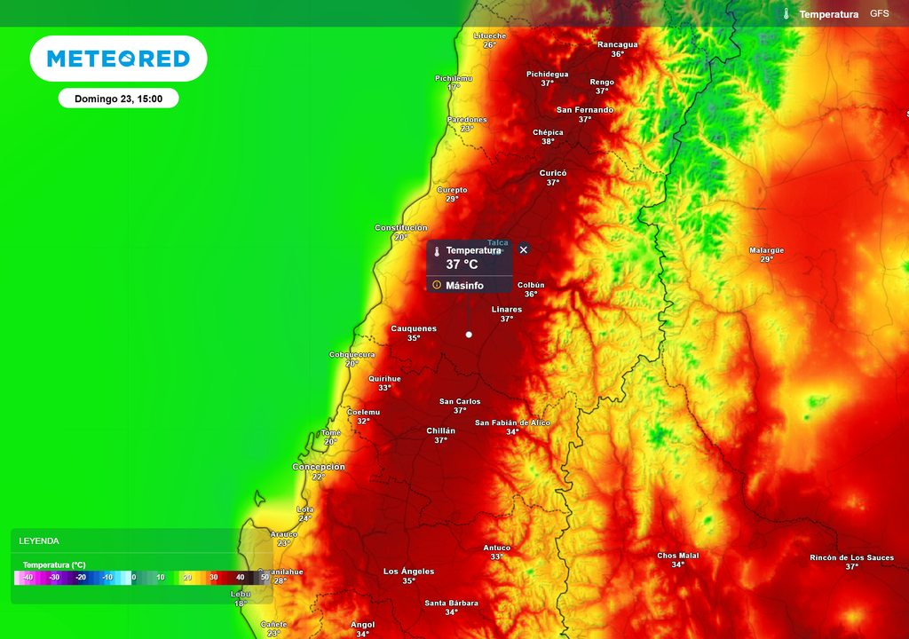 mapa de temperatura.