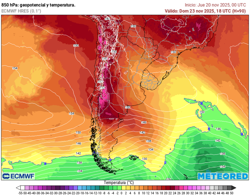 mapa de 850 hPa.