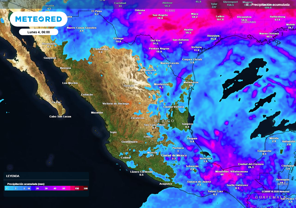 A finales de semana llegará frente frío con tormentas en el norte, noreste, centro, oriente y sureste superando 50 mm con granizo; el ambiente se refrescará.