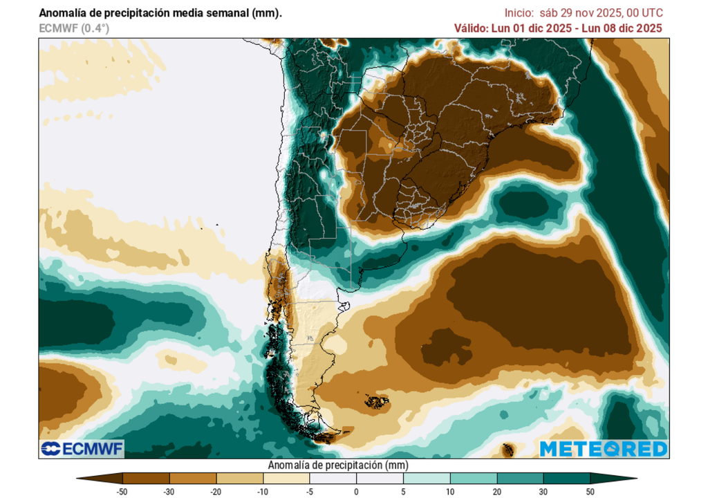 Bajas segregadas y olas de calor para la primera quincena de diciembre 2025 en Chile, Meteored