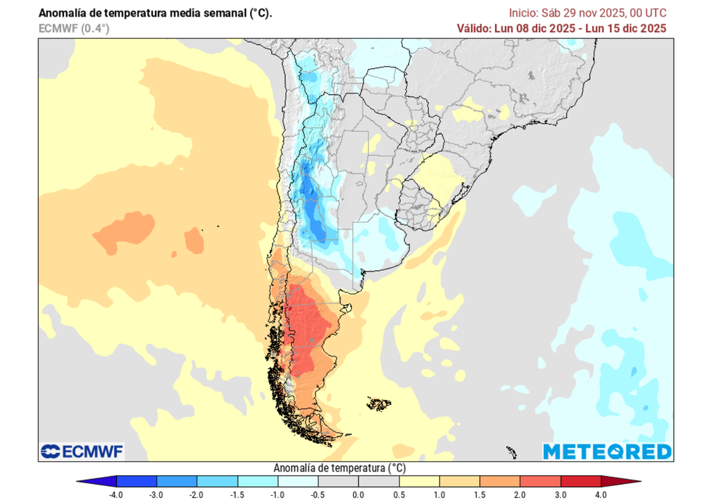 Olas de calor durante la primera quincena de diciembre 2025 en Chile, Meteored