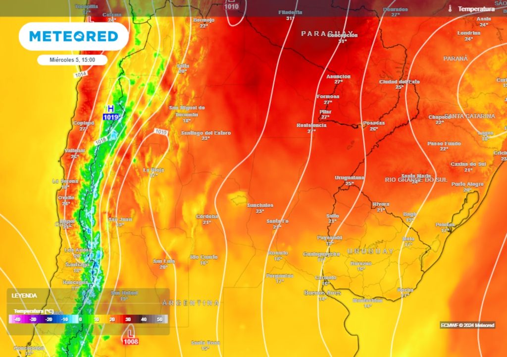 Tiempo pronóstico clima Argentina veranito de San Juan junio calor alerta