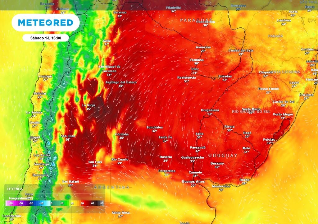 Temperaturas sábado Temperaturas sábado