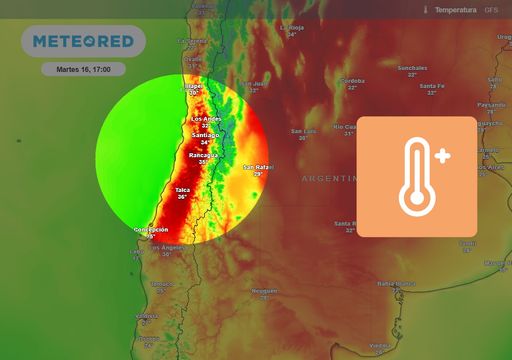 Calor intenso azotará la zona central: temperaturas superarán los 30°C con dorsal en altura y baja costera activa