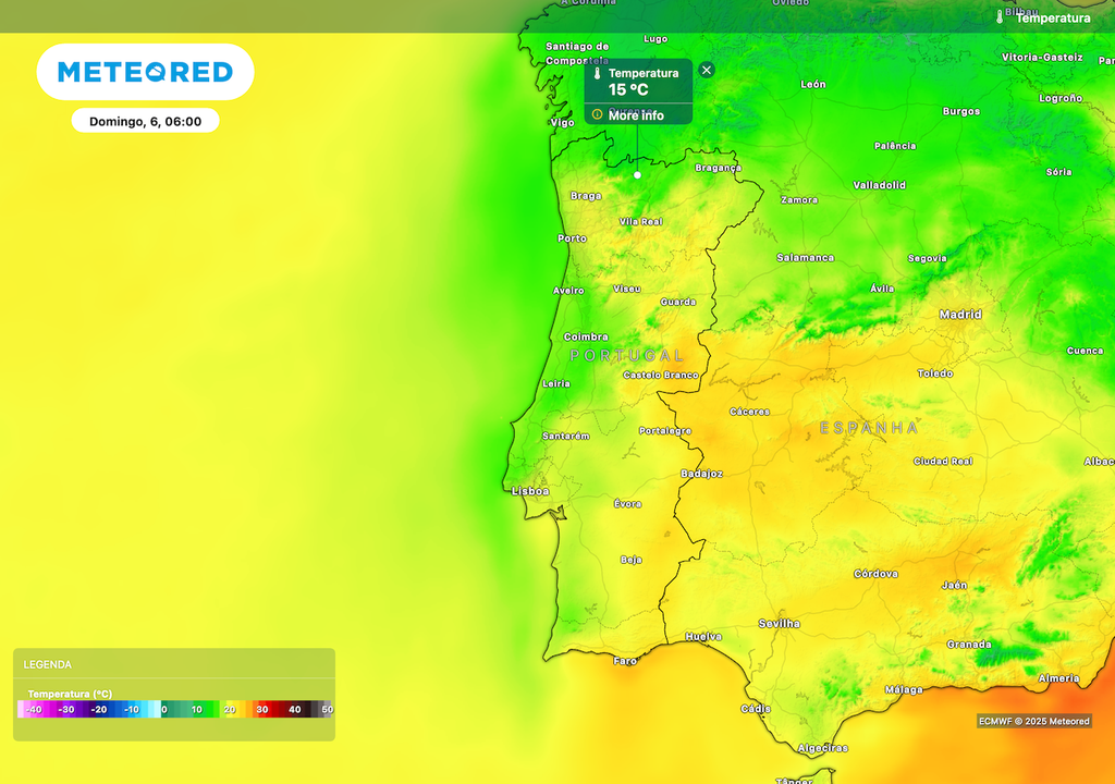 Temperaturas mínimas elevadas em Portugal Continental, sobretudo nas áreas do interior alentejano e vale do Douro. Temperaturas mínimas elevadas em Portugal Continental, sobretudo nas áreas do interior alentejano e vale do Douro.