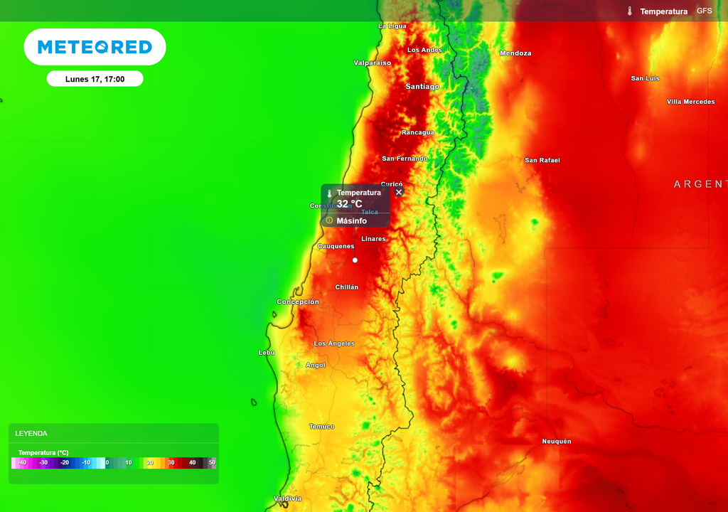 mapa de temperaturas.