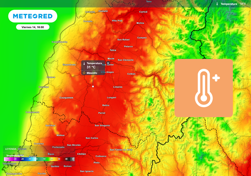 mapa de temperatura.