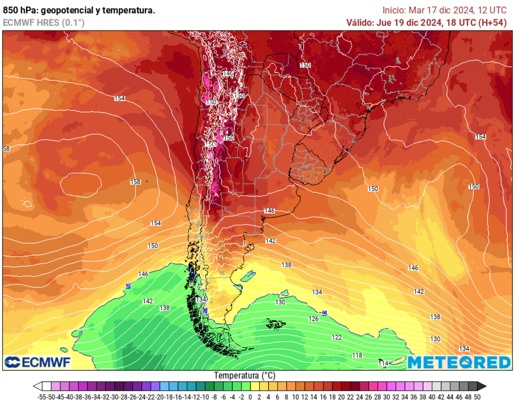 Mapa de 850 hPa.