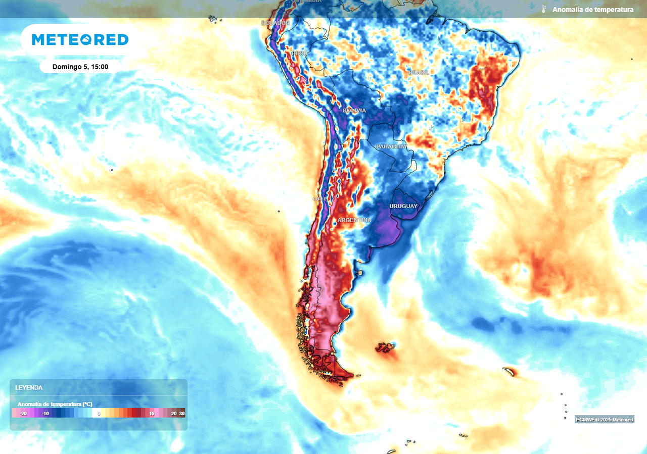 Intensas anomalías cálidas de temperaturas se esperan para este fin de semana en gran parte del territorio chileno continental.