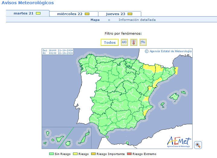 Calores De Otoño: Avisos Por Tmax