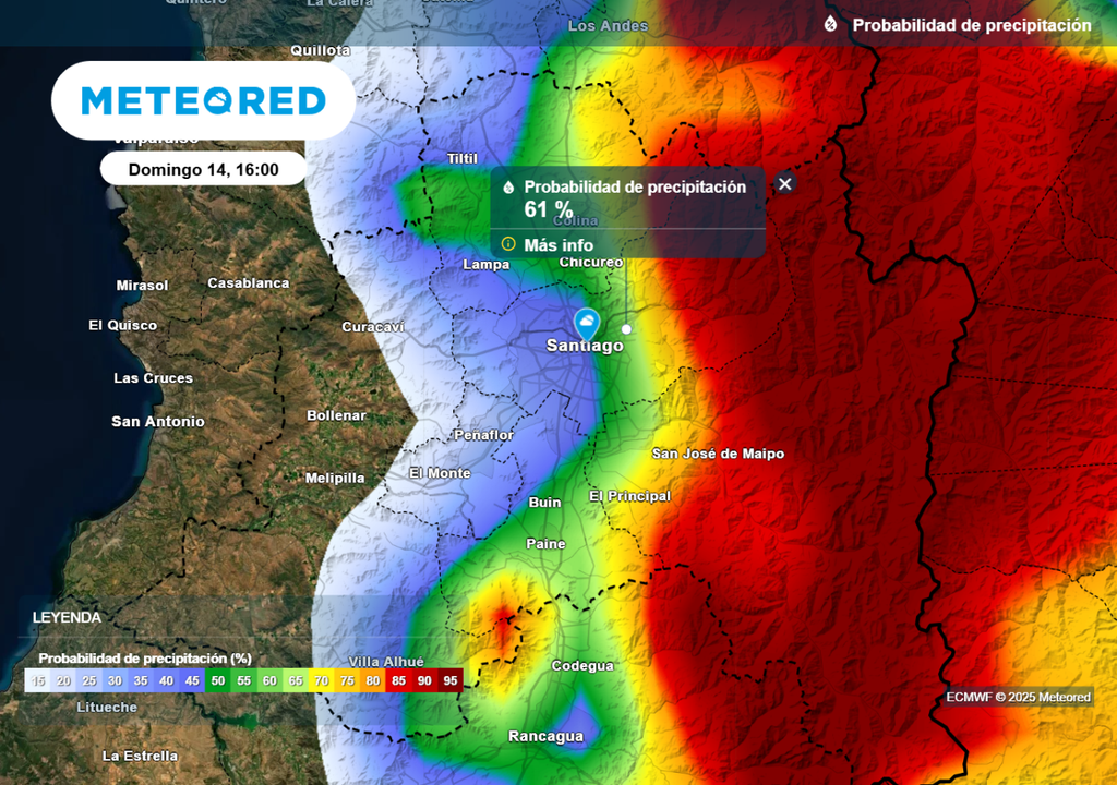 Probabilidad de precipitaciones Probabilidad de precipitaciones