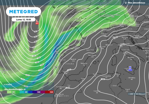 Cambio brusco de temperaturas de origen trasatl&aacute;ntico: llegar&aacute; el lunes 12 a Espa&ntilde;a tras recorrer 4000 km