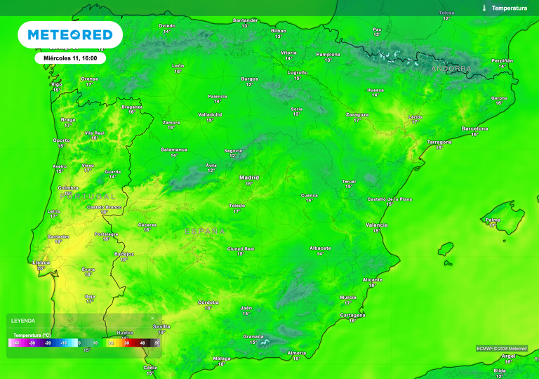 Cambio brusco de tiempo: ma&ntilde;ana las temperaturas subir&aacute;n de 6 a 10 &ordm;C en estas zonas