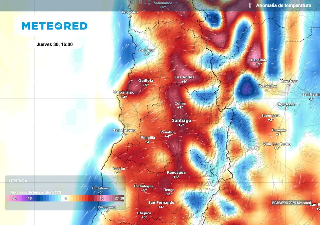mapa de anomalía de temperatura mapa de anomalía de temperatura
