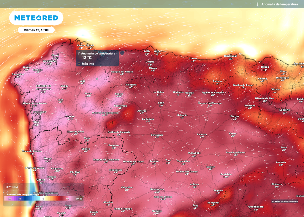 Calor en Galicia Mañana las temperaturas también serán mucho más altas de lo habitual en zonas del norte peninsular.