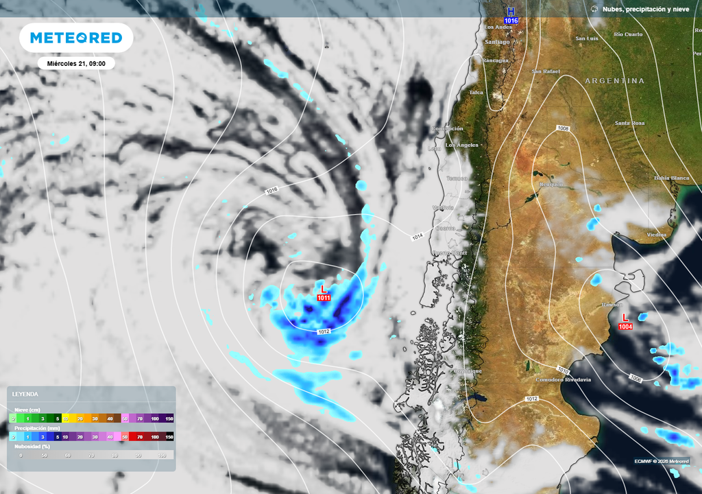 Un sistema frontal llegará al sur de Chile y provocará cambios en el tiempo. Sus efectos se extenderán hacia el centro sur, ayudando a controlar el megaincendio del Biobío.