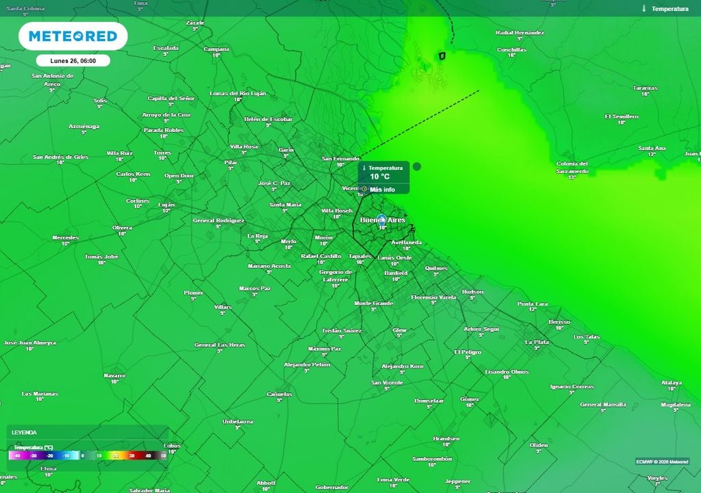 Tormentas alerta Buenos Aires AMBA primavera El Niño El lunes 26 se prevén otra vez temperaturas sub 10 °C en el AMBA.