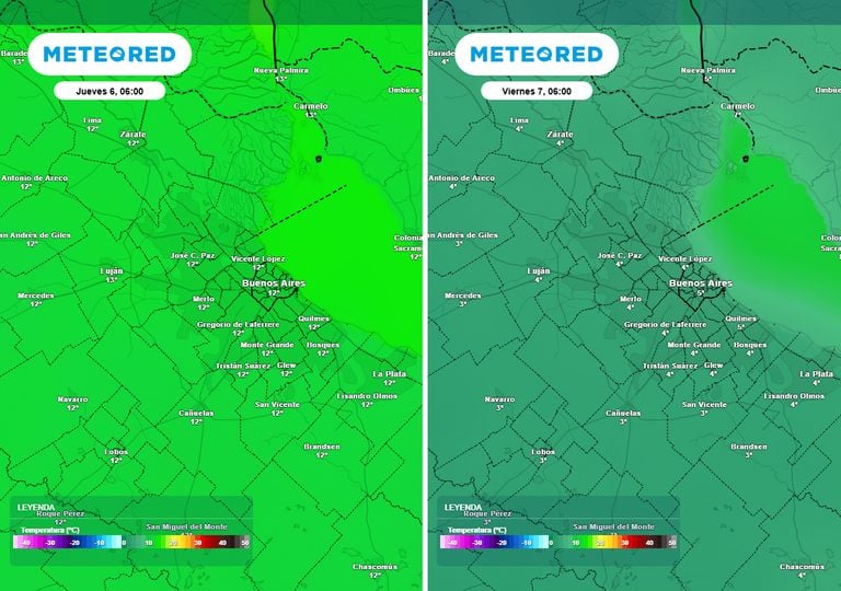 Cambio de tiempo en el AMBA: lluvias y tormentas el jueves, luego llega el fr&iacute;o intenso por varios d&iacute;as