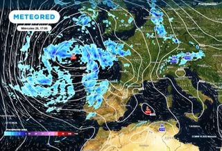 Cambio de tiempo radical en Espa&ntilde;a: se aproximan varios frentes atl&aacute;nticos que dejar&aacute;n lluvias y tormentas fuertes