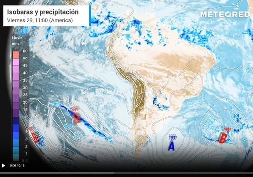 Cambi&oacute; el pron&oacute;stico en Argentina: vuelven las tormentas y la Patagonia recibe lluvias importantes