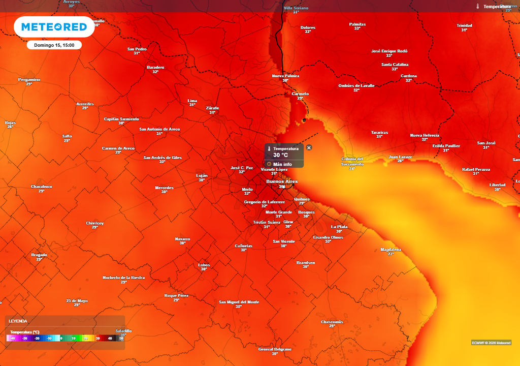 La tarde del domingo 15 podrían retornar temperaturas cercanas a 30 °C en el AMBA.