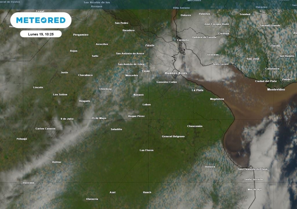 satelite Imagen satelital del lunes por la mañana