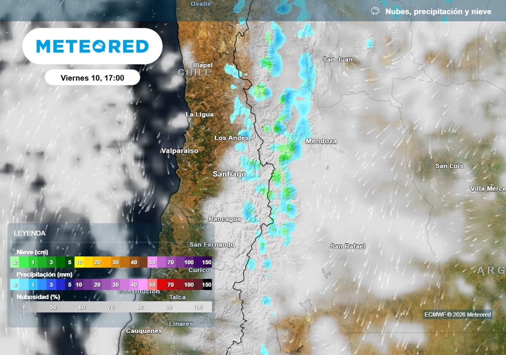 Desde el viernes aumenta la nubosidad y se espera incluso un ambiente inestable en zonas cordilleranas de la RM.