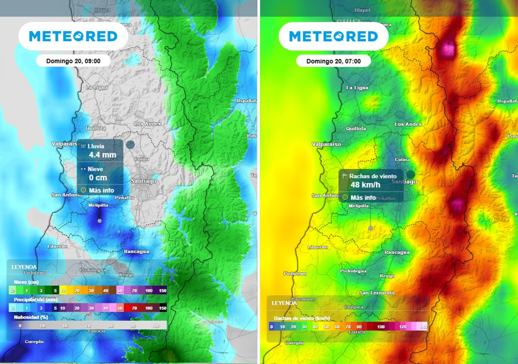 Este domingo habrá un cambio en el tiempo: podrían darse rachas en torno a los 40 km/h en el surponiente y chubascos dispersos.