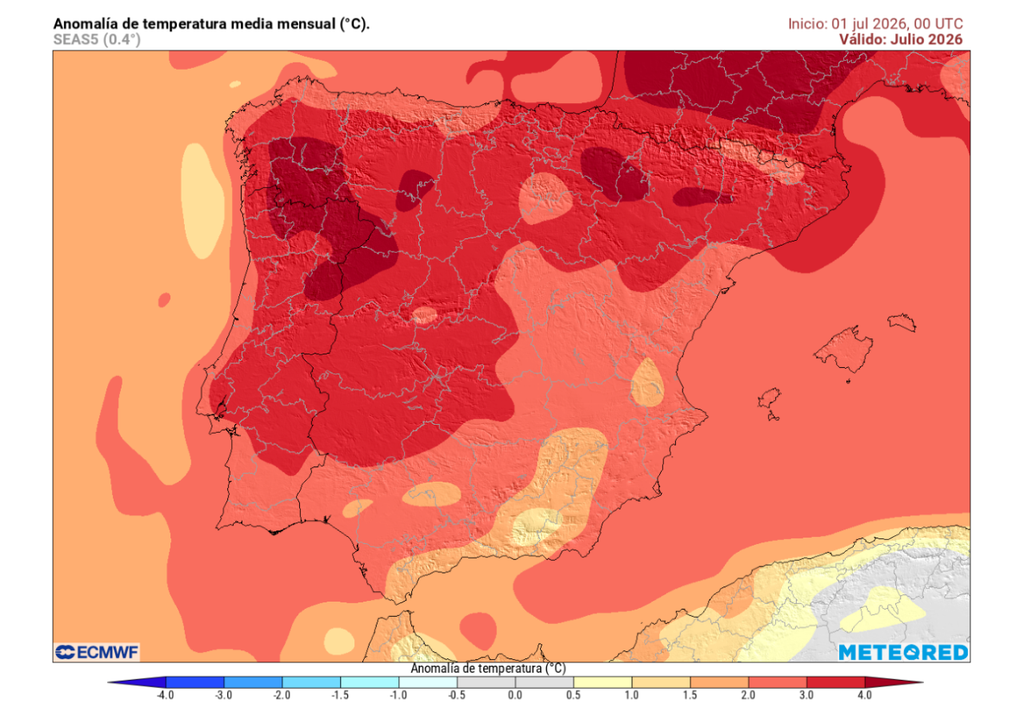 Calor en julio Este mes las temperaturas se mantendrán muy por encima de lo habitual en gran parte de España.