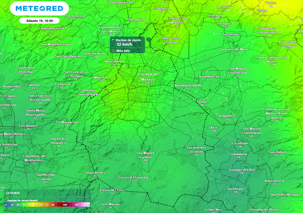 viento Rachas de viento entre 25 y 35 km/h en el horario de la tarde. En áreas de lluvia será superior a lo pronosticado.