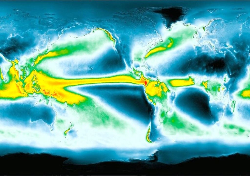 Earth's rainy days are changing, and plant life is responding. This visualization shows average precipitation for the entire planet based on more than 20 years of data from 2000 to 2023. Cooler colors indicate areas that receive less rain. Warmer colors receive more rain. Credit: NASA Scientific Visualization Studio