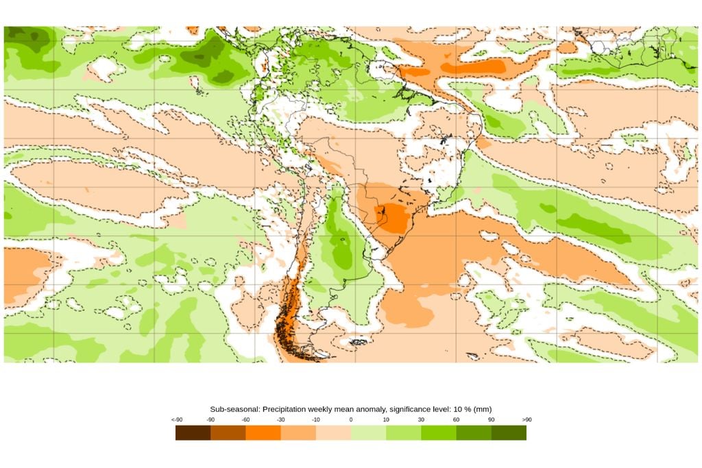 cana, anomalia, chuva, precipitação Chuva abaixo da média predomina em São Paulo e em parte do Centro-Sul, favorecendo maior continuidade do corte da cana no interior paulista durante a semana.