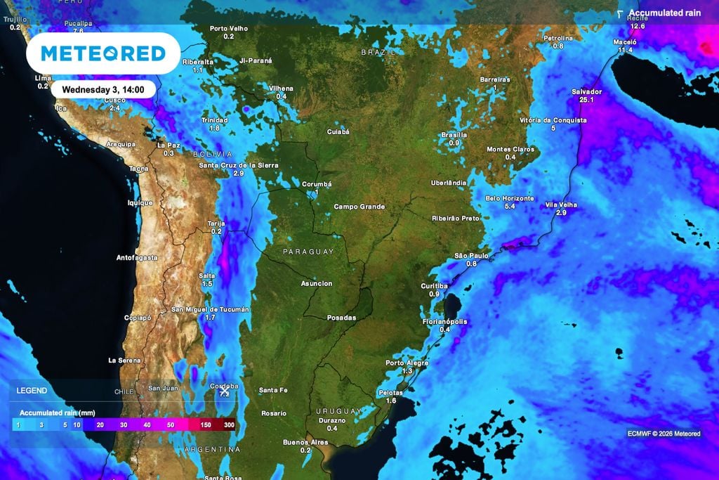 anomalia, acumulado, chuva Acumulados de chuva permanecem baixos no interior de São Paulo até quarta-feira (3), favorecendo a continuidade da colheita da cana antes de uma possível mudança no padrão de umidade.