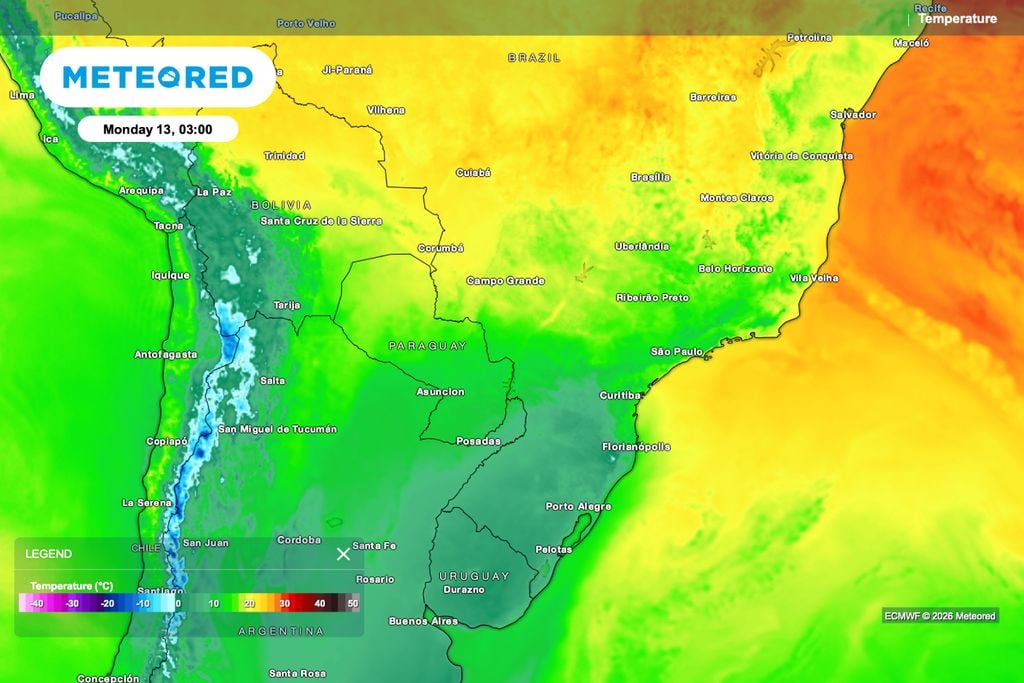 frio, frente fria, sul, sudeste A queda de temperatura após a frente fria alcança o Paraná, sul de Mato Grosso do Sul e sul de São Paulo, podendo prolongar a umidade no campo e reduzir o ritmo da colheita da cana.