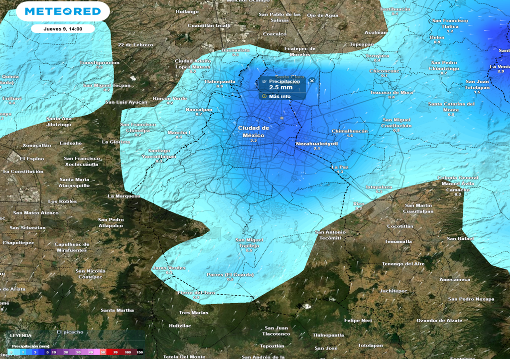 Ten en cuenta que en áreas de lluvia el viento se incrementa. Al paso de tormentas podrían generarse rachas de viento superiores a 45 kilómetros hora.