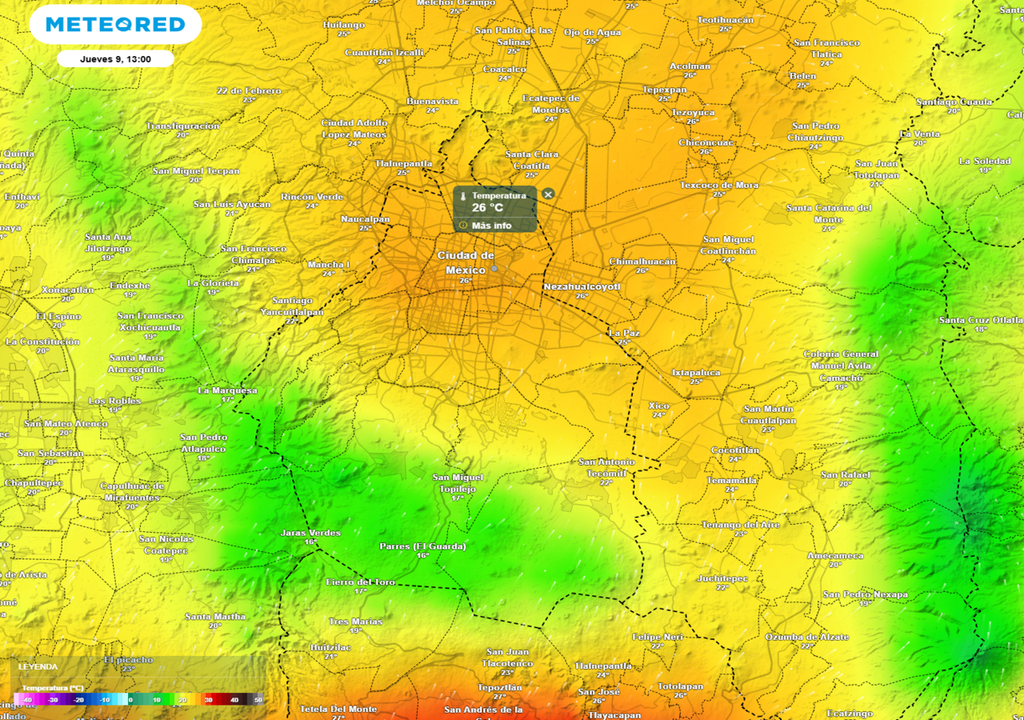 En la tarde la máxima oscilará entre 25 y 27 °C en alcaldías como Gustavo Madera y Azcapotzalco.
