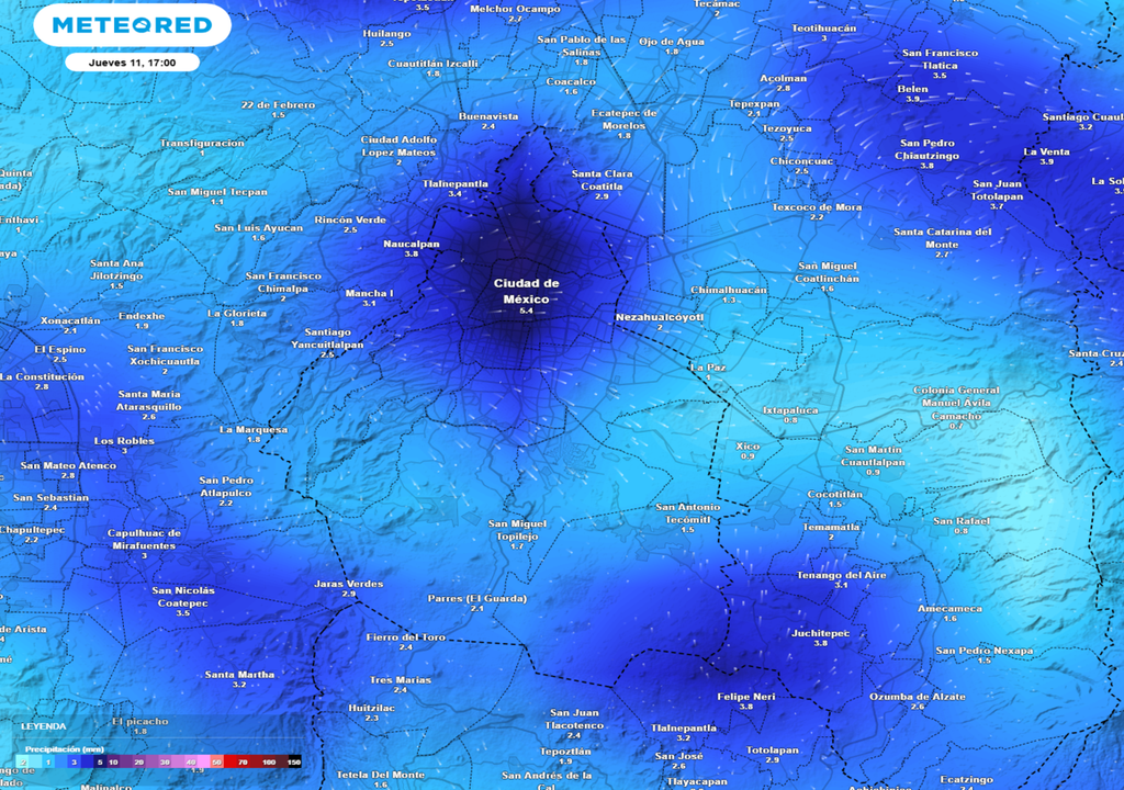 lluvia Este jueves seguirán las condiciones favorables para el desarrollo de fuertes tormentas en la Ciudad de México.