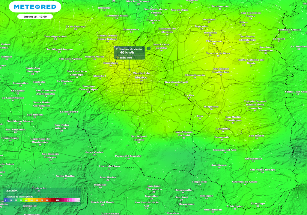 viento Es importante recordar que las tormentas podrían estar acompañadas de rachas de viento superiores a 40 km/h.