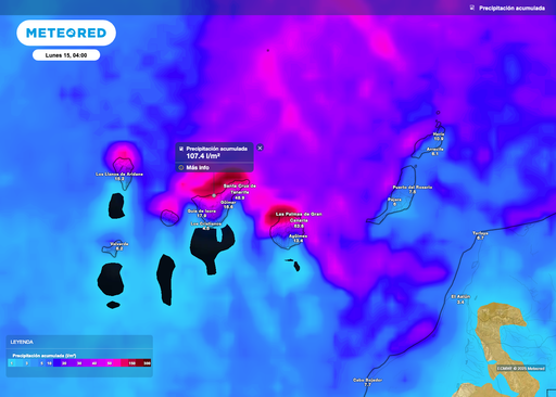 Canarias recibirá entre el viernes y el domingo mucha lluvia: las islas y las zonas más afectadas